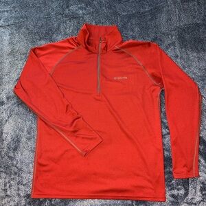 Columbia Red Quarter-Zip Pullover